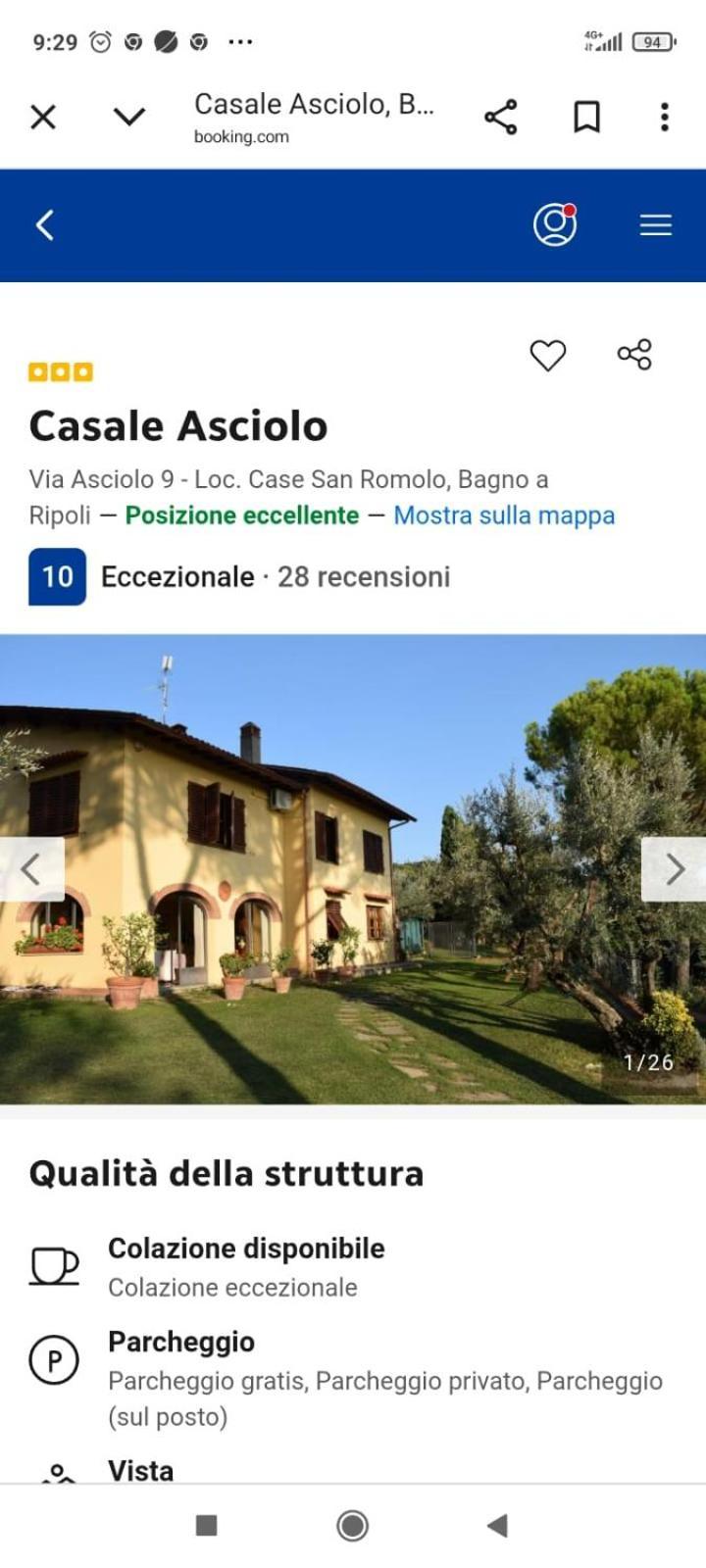مبيت وإفطار بانيو أَ ريبولِ Casale Asciolo المظهر الخارجي الصورة
